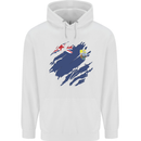 Torn Flag Saint Helena Mens 80% Cotton Hoodie White