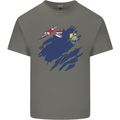 Torn Flag Saint Helena Mens Cotton T-Shirt Tee Top Charcoal