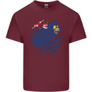 Torn Flag Saint Helena Mens Cotton T-Shirt Tee Top Maroon