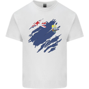 Torn Flag Saint Helena Mens Cotton T-Shirt Tee Top White