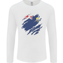 Torn Flag Saint Helena Mens Long Sleeve T-Shirt White