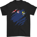Torn Flag Saint Helena Mens T-Shirt 100% Cotton Black