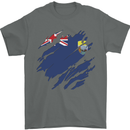 Torn Flag Saint Helena Mens T-Shirt 100% Cotton Charcoal