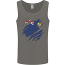 Torn Flag Saint Helena Mens Vest Tank Top Charcoal