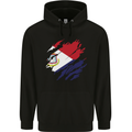 Torn Flag Saint Martin Mens 80% Cotton Hoodie Black