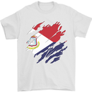Torn Flag Saint Martin Mens T-Shirt 100% Cotton White