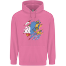 Torn Flag Saint Pierre and Miquelon Mens 80% Cotton Hoodie Azelea