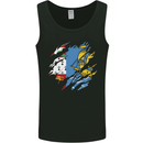 Torn Flag Saint Pierre and Miquelon Mens Vest Tank Top Black