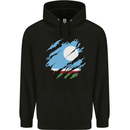 Torn Flag Sakha Republic Mens 80% Cotton Hoodie Black