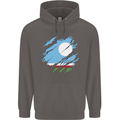 Torn Flag Sakha Republic Mens 80% Cotton Hoodie Charcoal