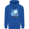 Torn Flag Sakha Republic Mens 80% Cotton Hoodie Royal Blue