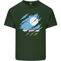 Torn Flag Sakha Republic Mens Cotton T-Shirt Tee Top Forest Green