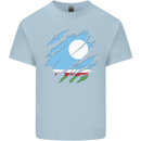 Torn Flag Sakha Republic Mens Cotton T-Shirt Tee Top Light Blue