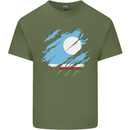 Torn Flag Sakha Republic Mens Cotton T-Shirt Tee Top Military Green