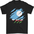 Torn Flag Sakha Republic Mens T-Shirt 100% Cotton Black