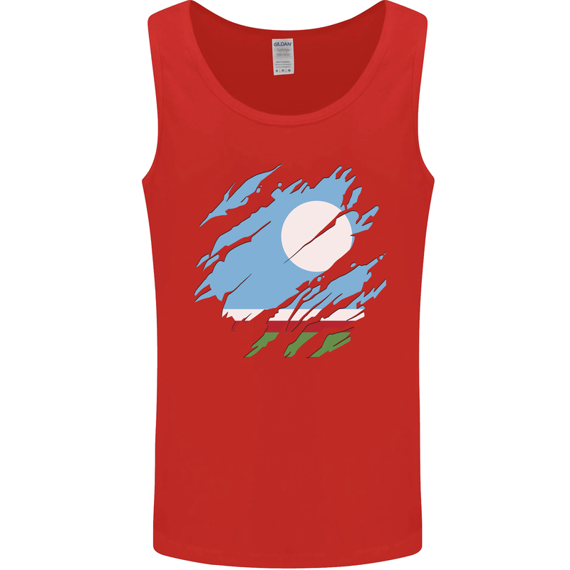 Torn Flag Sakha Republic Mens Vest Tank Top Red