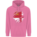 Torn Flag Sark Mens 80% Cotton Hoodie Azelea