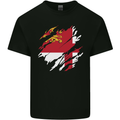 Torn Flag Sark Mens Cotton T-Shirt Tee Top Black