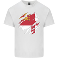 Torn Flag Sark Mens Cotton T-Shirt Tee Top White