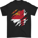 Torn Flag Sark Mens T-Shirt 100% Cotton Black