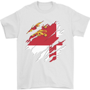 Torn Flag Sark Mens T-Shirt 100% Cotton White