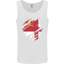 Torn Flag Sark Mens Vest Tank Top White