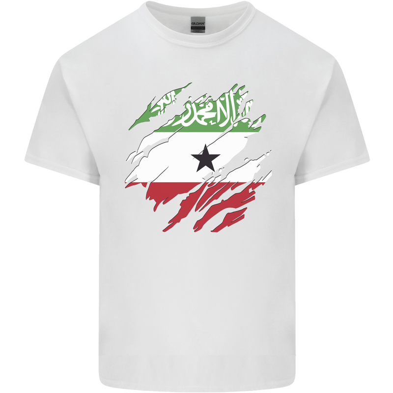 Torn Flag Somaliland Kids T-Shirt Childrens White