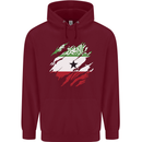 Torn Flag Somaliland Mens 80% Cotton Hoodie Maroon