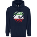 Torn Flag Somaliland Mens 80% Cotton Hoodie Navy Blue