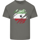 Torn Flag Somaliland Mens Cotton T-Shirt Tee Top Charcoal