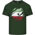 Torn Flag Somaliland Mens Cotton T-Shirt Tee Top Forest Green