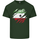 Torn Flag Somaliland Mens Cotton T-Shirt Tee Top Forest Green