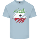 Torn Flag Somaliland Mens Cotton T-Shirt Tee Top Light Blue