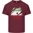 Torn Flag Somaliland Mens Cotton T-Shirt Tee Top Maroon