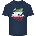 Torn Flag Somaliland Mens Cotton T-Shirt Tee Top Navy Blue