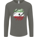 Torn Flag Somaliland Mens Long Sleeve T-Shirt Charcoal