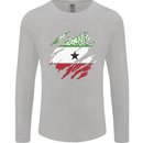 Torn Flag Somaliland Mens Long Sleeve T-Shirt Sports Grey