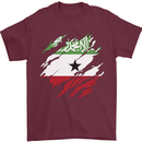 Torn Flag Somaliland Mens T-Shirt 100% Cotton Maroon