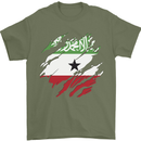 Torn Flag Somaliland Mens T-Shirt 100% Cotton Military Green
