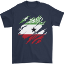 Torn Flag Somaliland Mens T-Shirt 100% Cotton Navy Blue