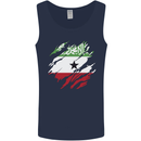 Torn Flag Somaliland Mens Vest Tank Top Navy Blue