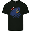 Torn Flag South Georgia and Sandwich Islands Kids T-Shirt Childrens Black