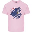 Torn Flag South Georgia and Sandwich Islands Kids T-Shirt Childrens Light Pink