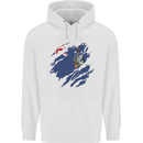 Torn Flag South Georgia and Sandwich Islands Mens 80% Cotton Hoodie White