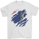 Torn Flag South Georgia and Sandwich Islands Mens T-Shirt 100% Cotton White
