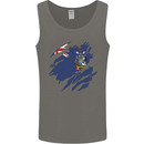 Torn Flag South Georgia and Sandwich Islands Mens Vest Tank Top Charcoal