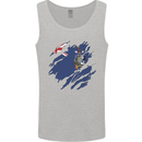 Torn Flag South Georgia and Sandwich Islands Mens Vest Tank Top Sports Grey