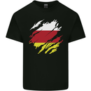 Torn Flag South Ossetia Kids T-Shirt Childrens Black