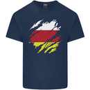 Torn Flag South Ossetia Kids T-Shirt Childrens Navy Blue