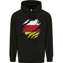 Torn Flag South Ossetia Mens 80% Cotton Hoodie Black